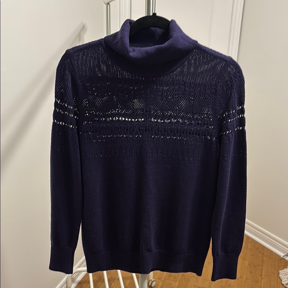 Banana Republic Purple Turtleneck Sweater